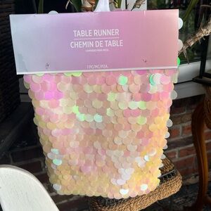 Mermaidcore Iridescent Sequin Table Runner